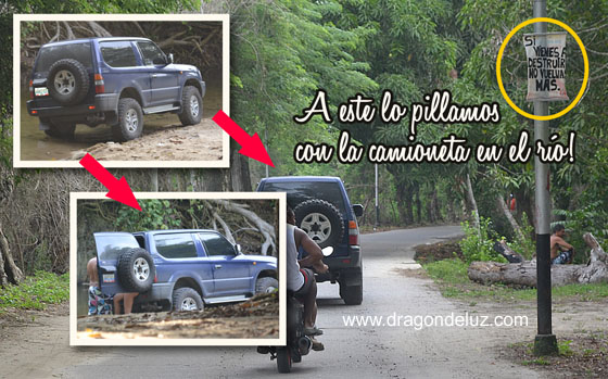 camioneta en el rio de cuyagua